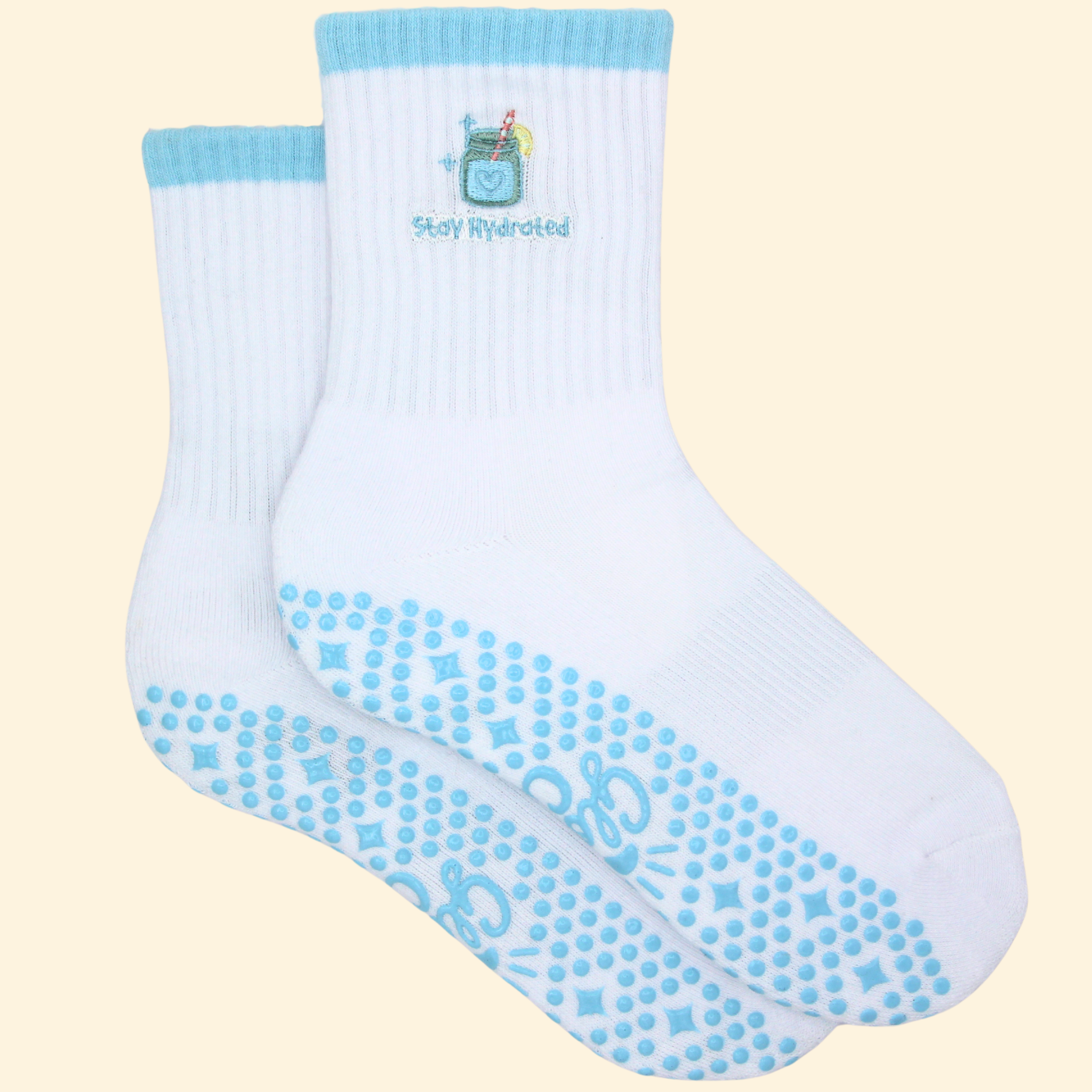 Glow Co Grip Sock – Stay Hydrated 💧