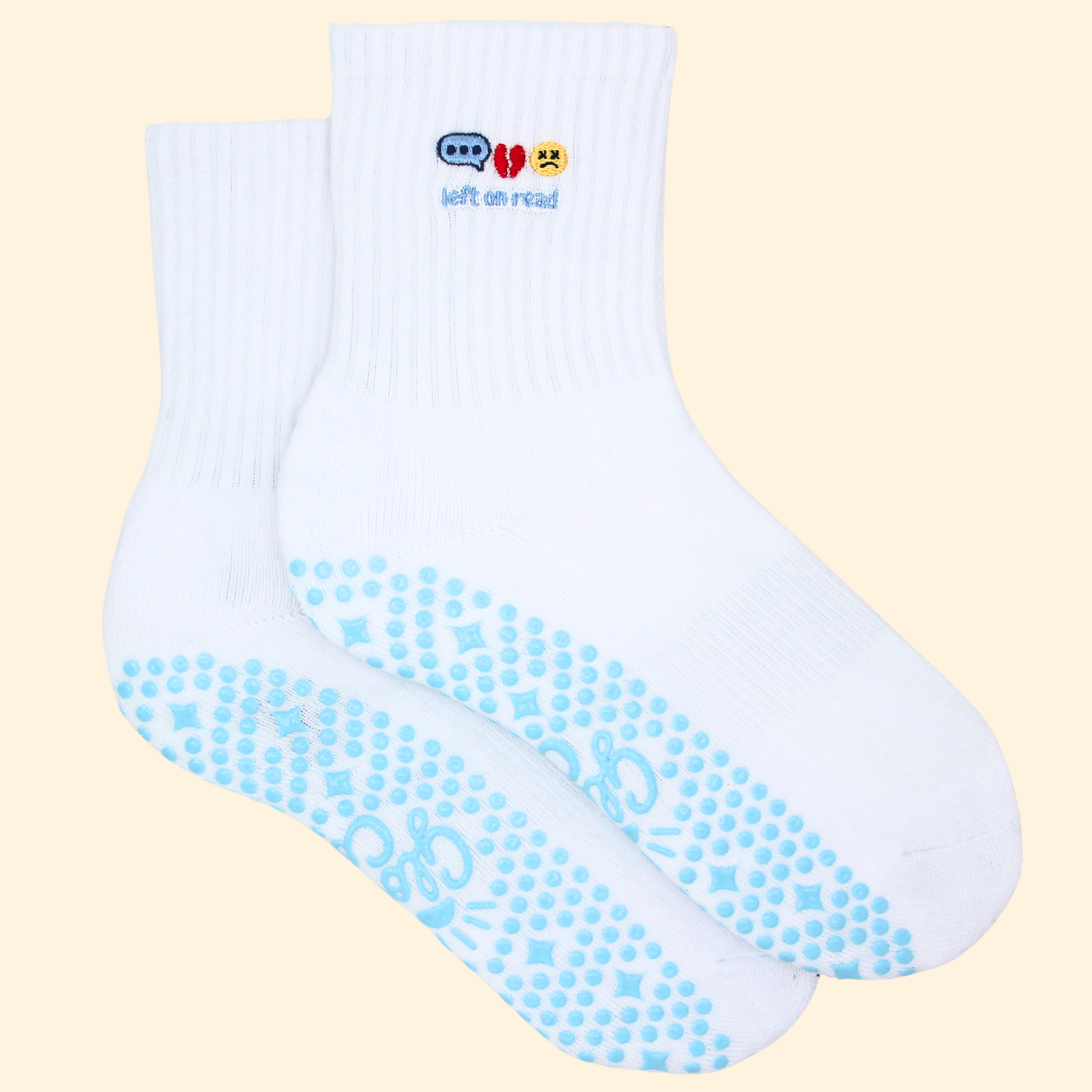 Glow Co Grip Sock – Left On Read 💬