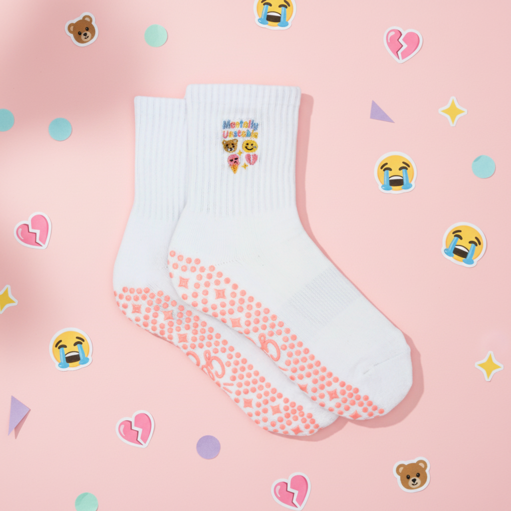 Glow Co Grip Sock – Mentally Unstable 🤪