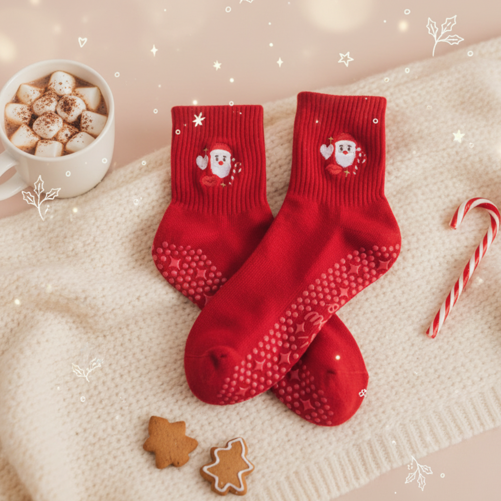 Santa Grip Sock – Glow Co Holiday Edition
